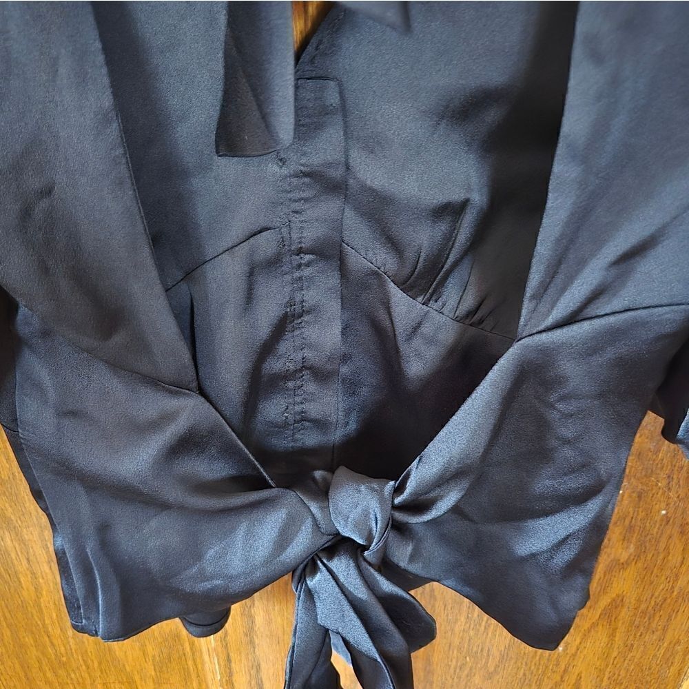 Abercrombie Open Back Top with Two Bow Ties Silky… - image 12